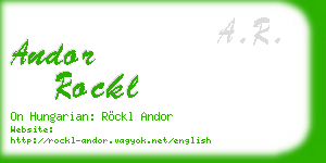 andor rockl business card