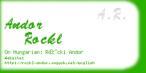 andor rockl business card